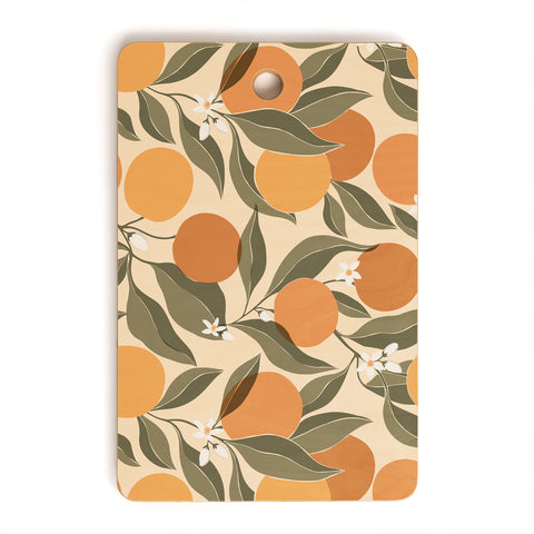 Cuss Yeah Designs Abstract Oranges Cutting Board Rectangle
