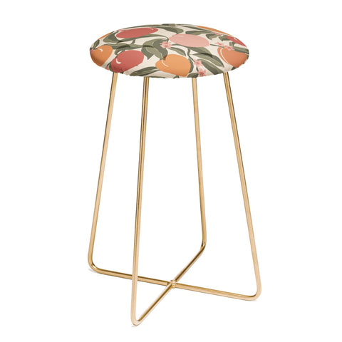 Cuss Yeah Designs Abstract Peaches Counter Stool