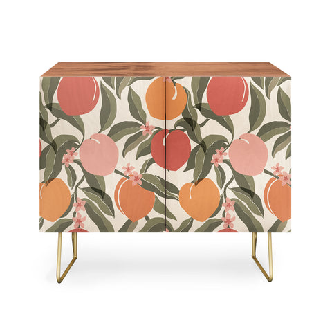 Cuss Yeah Designs Abstract Peaches Credenza