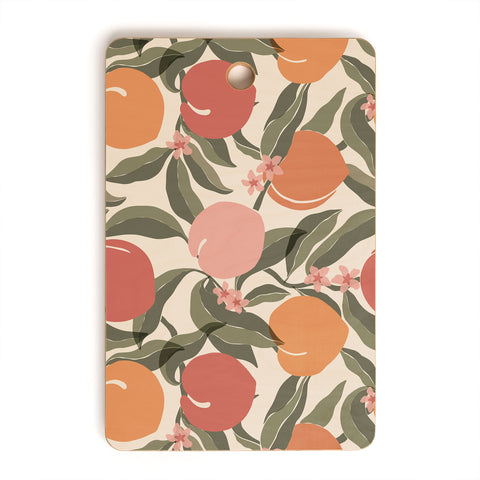 Cuss Yeah Designs Abstract Peaches Cutting Board Rectangle