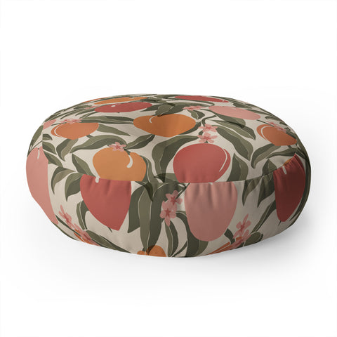 Cuss Yeah Designs Abstract Peaches Floor Pillow Round