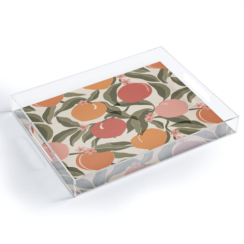 Cuss Yeah Designs Abstract Peaches Acrylic Tray