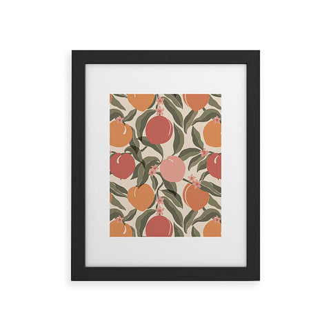 Cuss Yeah Designs Abstract Peaches Framed Art Print