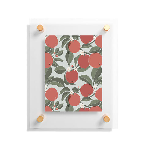Cuss Yeah Designs Abstract Red Apples Floating Acrylic Print