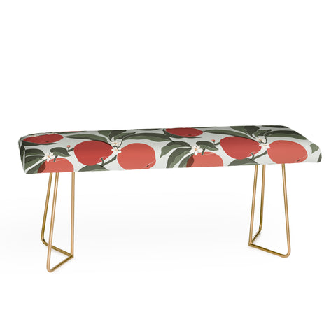 Cuss Yeah Designs Abstract Red Apples Bench