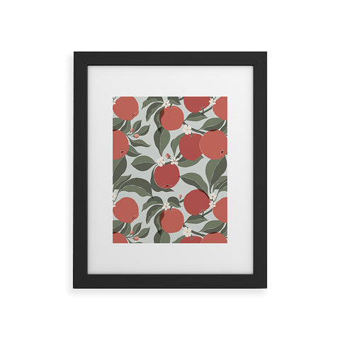 Cuss Yeah Designs Abstract Red Apples Framed Art Print