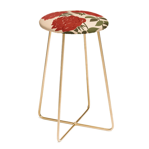 Cuss Yeah Designs Abstract Roses Counter Stool