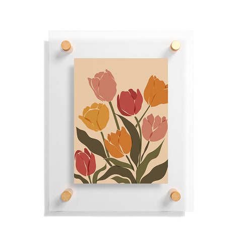 Cuss Yeah Designs Abstract Tulips Floating Acrylic Print