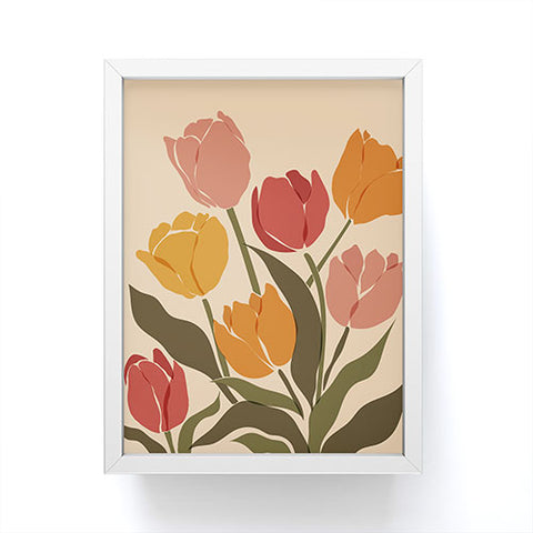 Cuss Yeah Designs Abstract Tulips Framed Mini Art Print