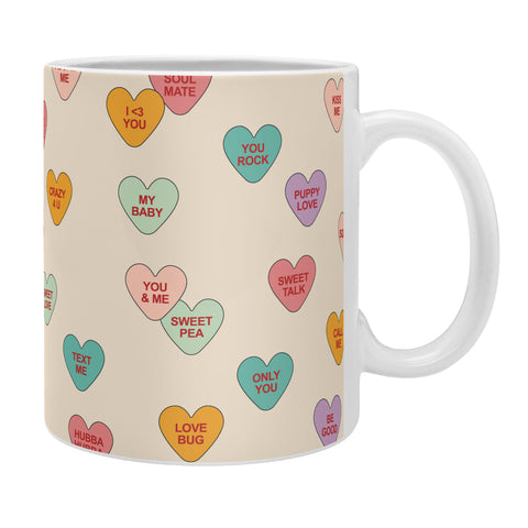 Cuss Yeah Designs Conversation Hearts Pattern Coffee Mug