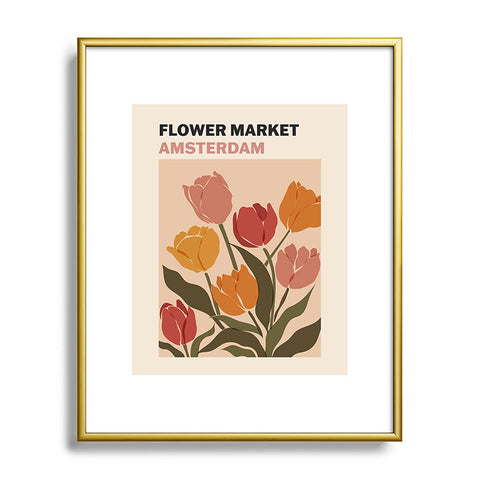 Cuss Yeah Designs Flower Market Amsterdam Metal Framed Art Print