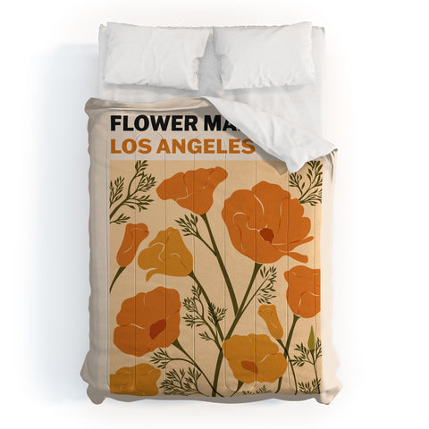 Cuss Yeah Designs Flower Market Los Angeles Comforter