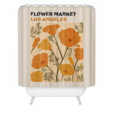 Cuss Yeah Designs Flower Market Los Angeles Shower Curtain