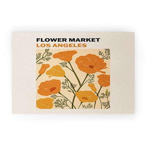 Cuss Yeah Designs Flower Market Los Angeles Welcome Mat