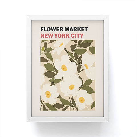 Cuss Yeah Designs Flower Market NYC Framed Mini Art Print