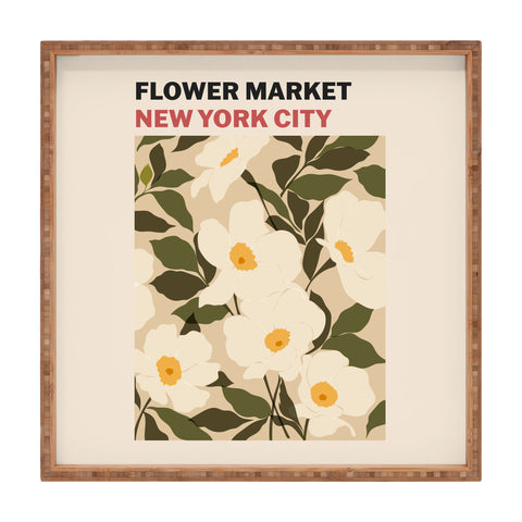 Cuss Yeah Designs Flower Market NYC Square Tray