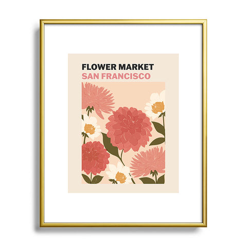 Cuss Yeah Designs Flower Market San Francisco Metal Framed Art Print