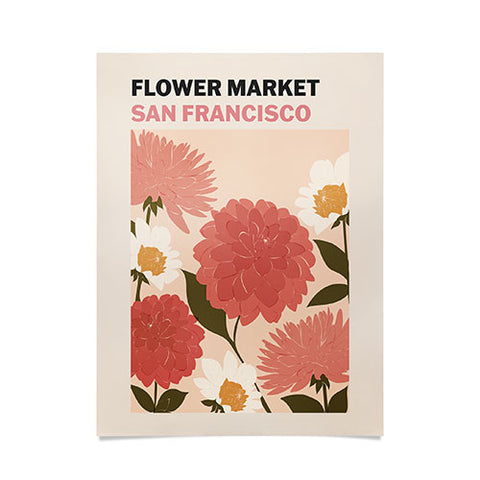 Cuss Yeah Designs Flower Market San Francisco Poster