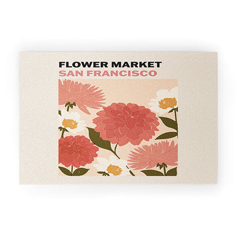 Cuss Yeah Designs Flower Market San Francisco Welcome Mat