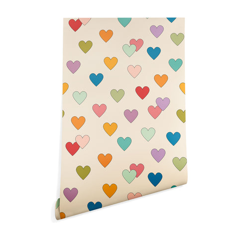Cuss Yeah Designs Groovy Multicolored Hearts Wallpaper