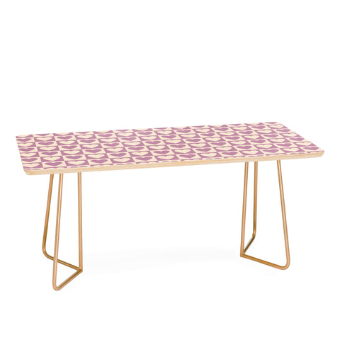 Cuss Yeah Designs Lavender Checkered Hearts Coffee Table