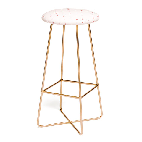 Cuss Yeah Designs Mini Red Pink and White Hearts Bar Stool