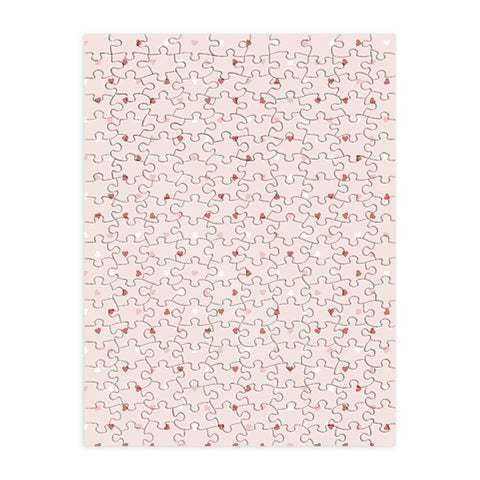 Cuss Yeah Designs Mini Red Pink and White Hearts Puzzle