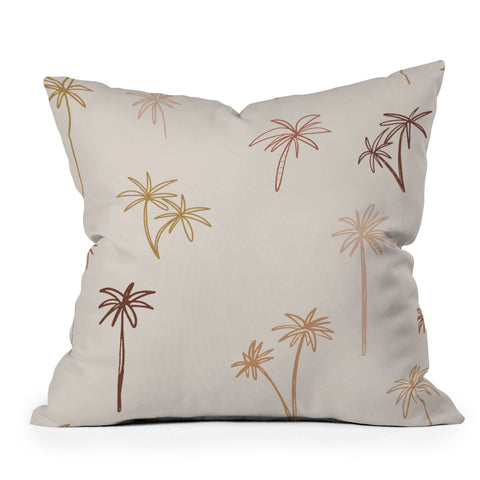 Cuss Yeah Designs Palm Tree Pattern Outdoor Throw Pillow