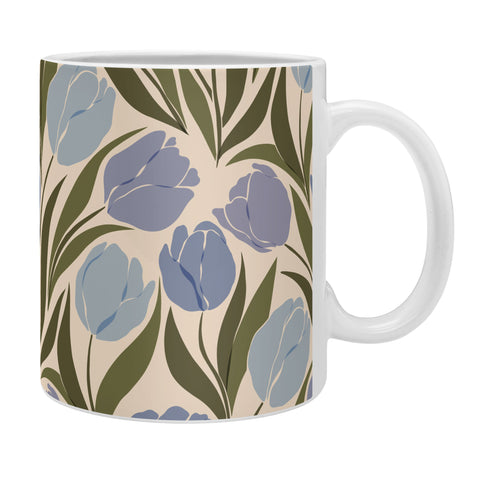 Cuss Yeah Designs Periwinkle Tulip Field Coffee Mug