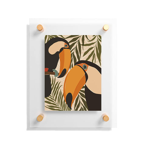 Cuss Yeah Designs Tropical Toucans Floating Acrylic Print
