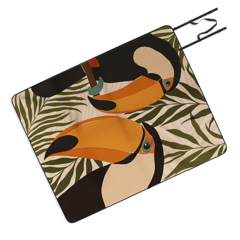 Cuss Yeah Designs Tropical Toucans Picnic Blanket