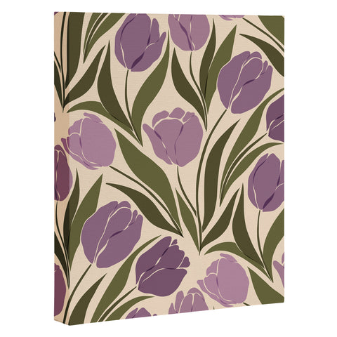 Cuss Yeah Designs Violet Tulip Field Art Canvas