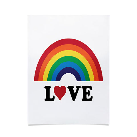 CynthiaF 70s Love Rainbow Poster