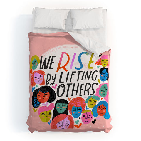 CynthiaF We Rise by Lifting Others Duvet Cover