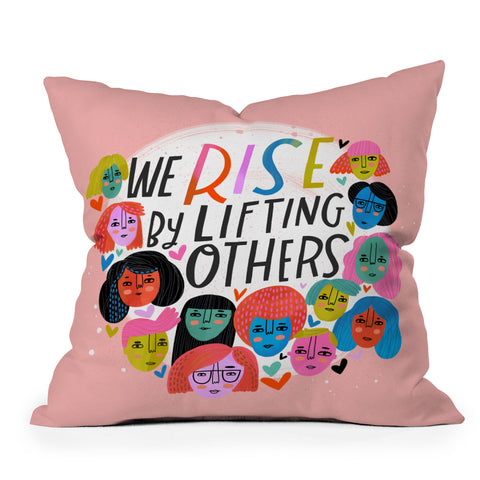 CynthiaF We Rise by Lifting Others Outdoor Throw Pillow