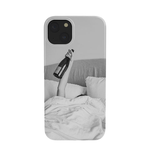 Dagmar Pels Champagne In Bed Black And White Phone Case