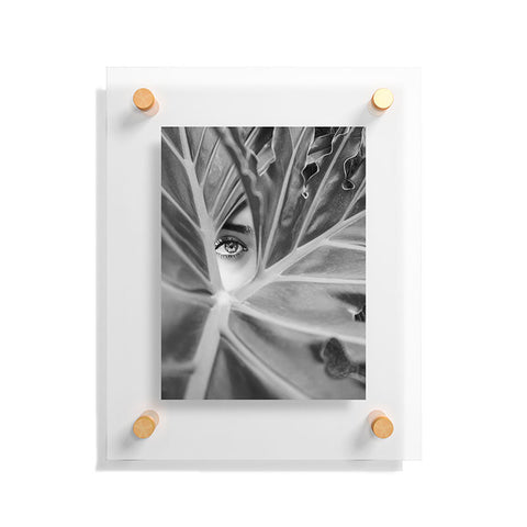 Dagmar Pels Mysterious Girl Palm Leaf Floating Acrylic Print
