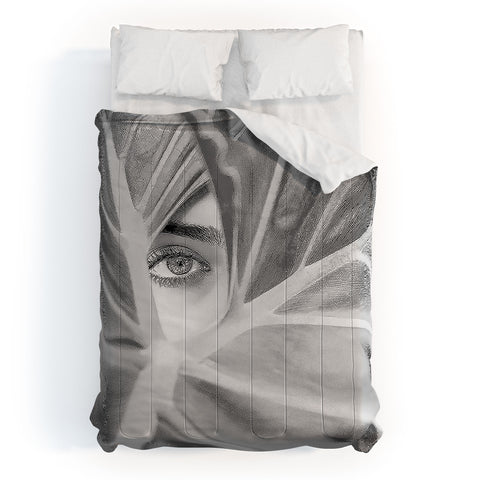 Dagmar Pels Mysterious Girl Palm Leaf Comforter