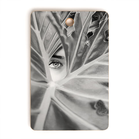 Dagmar Pels Mysterious Girl Palm Leaf Cutting Board Rectangle
