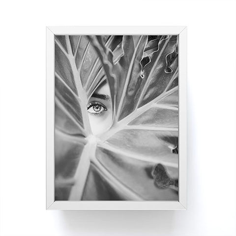 Dagmar Pels Mysterious Girl Palm Leaf Framed Mini Art Print