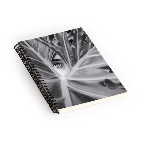 Dagmar Pels Mysterious Girl Palm Leaf Spiral Notebook