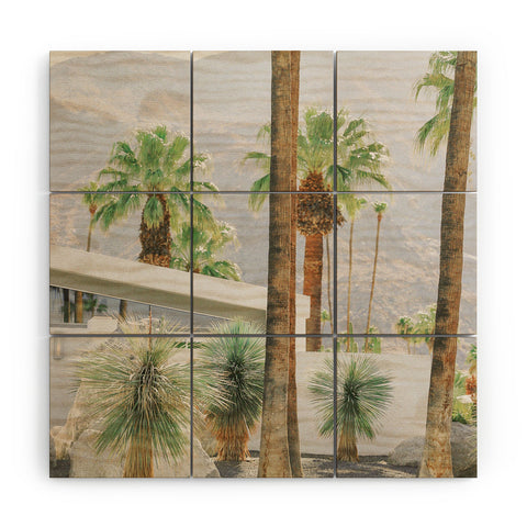 Dagmar Pels Palm Springs Palms Wood Wall Mural