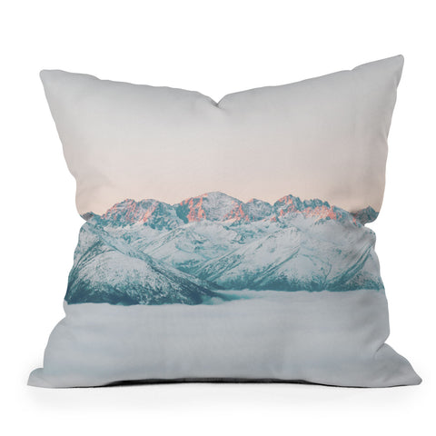 Dagmar Pels Pastel winter landscape Throw Pillow