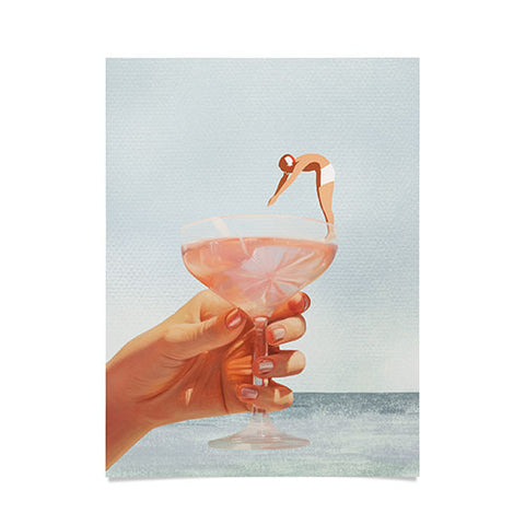 Dagmar Pels Sip And Dive Cocktail Collage Poster
