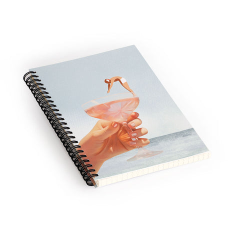 Dagmar Pels Sip And Dive Cocktail Collage Spiral Notebook
