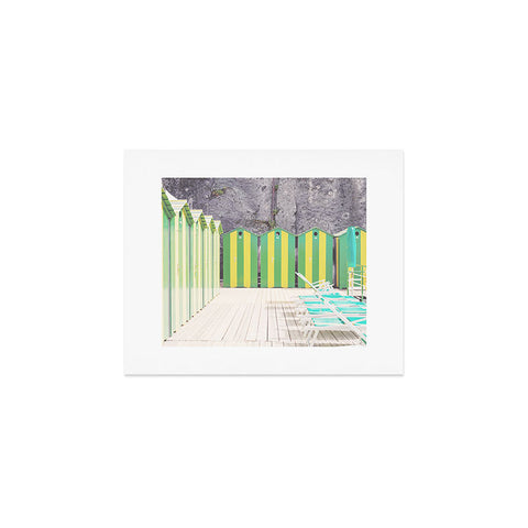 Dagmar Pels Striped Beach Huts Sorrento Art Print