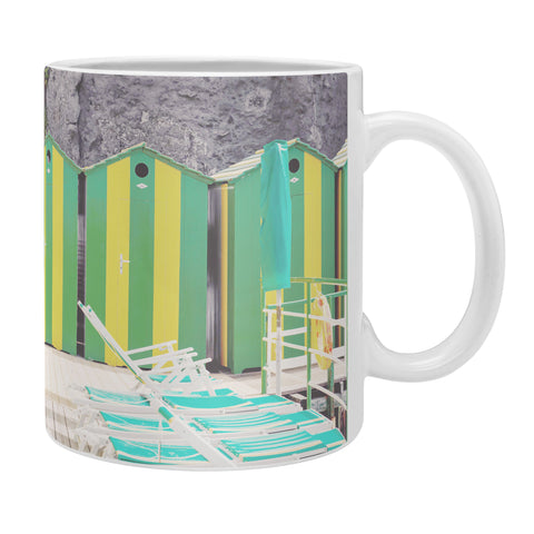 Dagmar Pels Striped Beach Huts Sorrento Coffee Mug