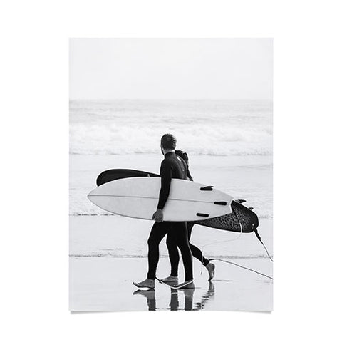 Dagmar Pels Surfer Couple Cool BW Surf Poster