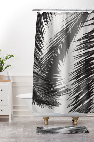Dagmar Pels Tropical Palms Shadow Shower Curtain And Mat
