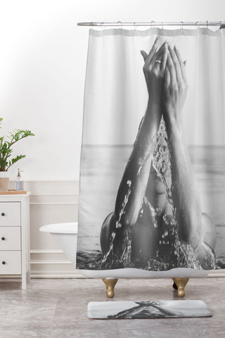 Dagmar Pels Wild and free just like the sea Shower Curtain And Mat